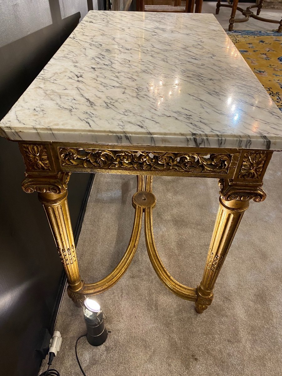 Napoleon III Style Golden Wood Middle Table-photo-4