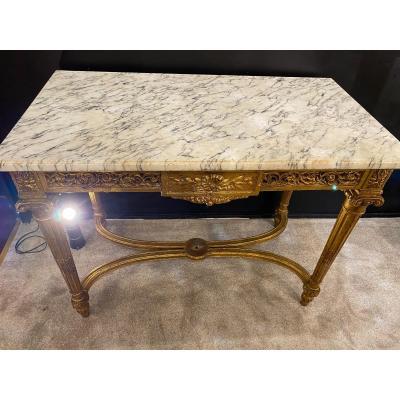 Table De Milieux En Bois Doré De Style Napoléon III