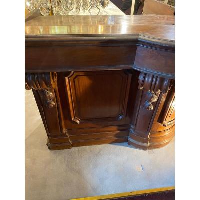 Very Beautiful Hotel Counter In Mahogany Napoleon III Period