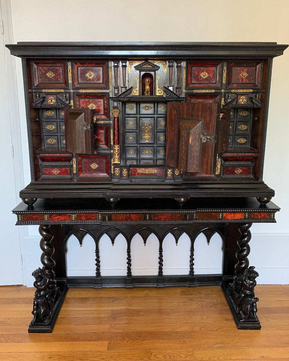 Cabinet Flamand époque fin XVIIe siècle-photo-4