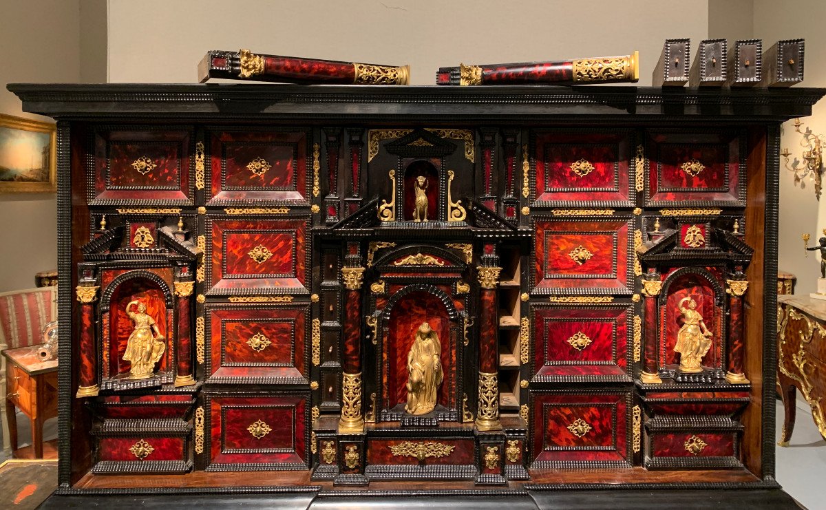 Cabinet Flamand époque fin XVIIe siècle-photo-4