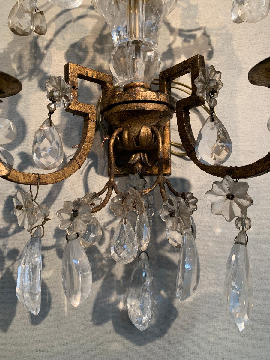 Pair Of Crystal Sconces-photo-2