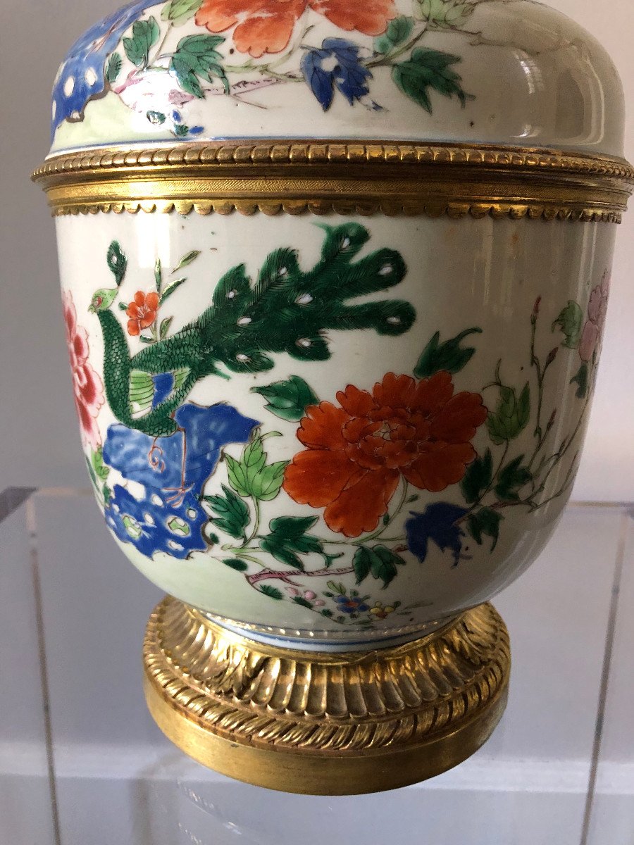 Vase au paon en porcelaine de Chine-photo-2