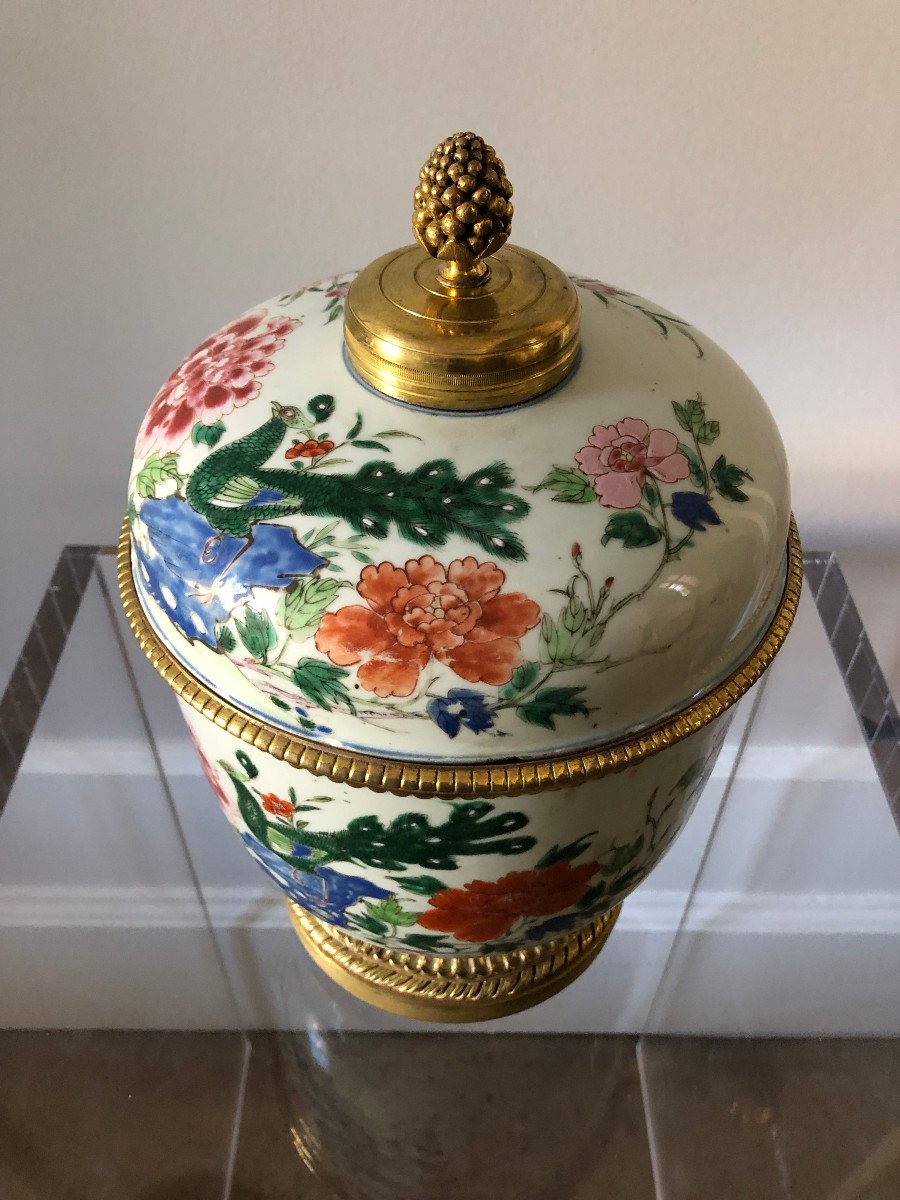 Vase au paon en porcelaine de Chine-photo-3