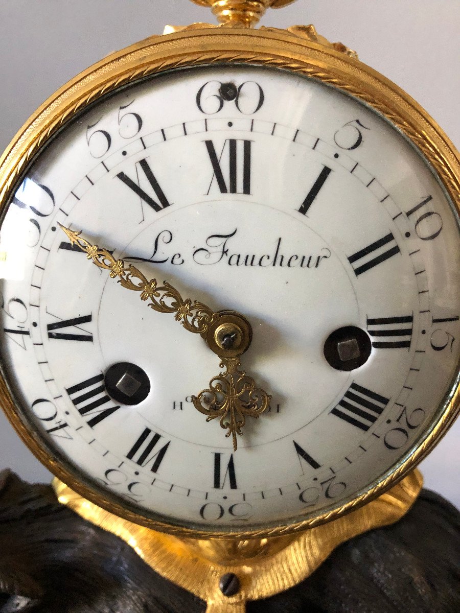 Pendule au sanglier d'époque Louis XVI-photo-2