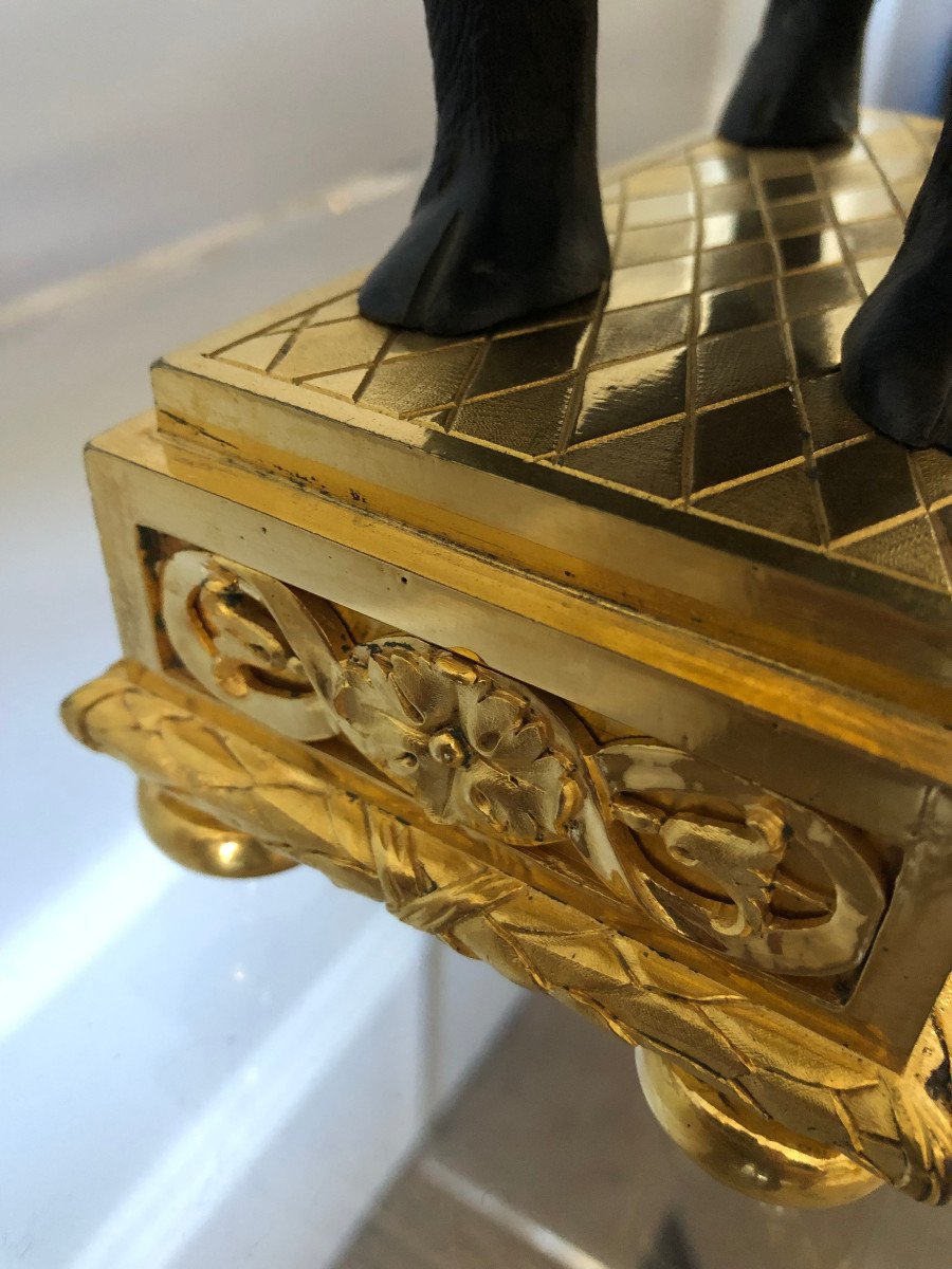 Pendule au sanglier d'époque Louis XVI-photo-4