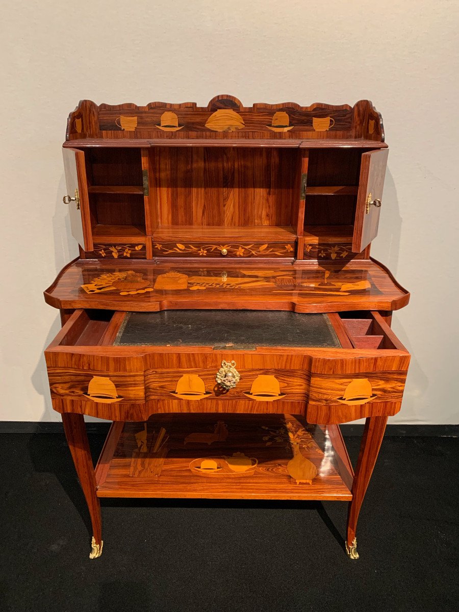 Bonheur du jour d’époque Louis XV attribué à Topino-photo-2