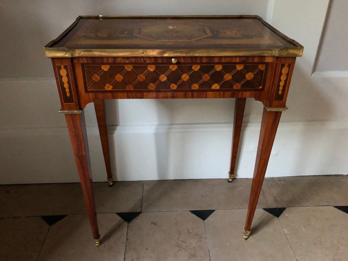 Small Louis XVI Period Table Stamped Schlichtig-photo-3