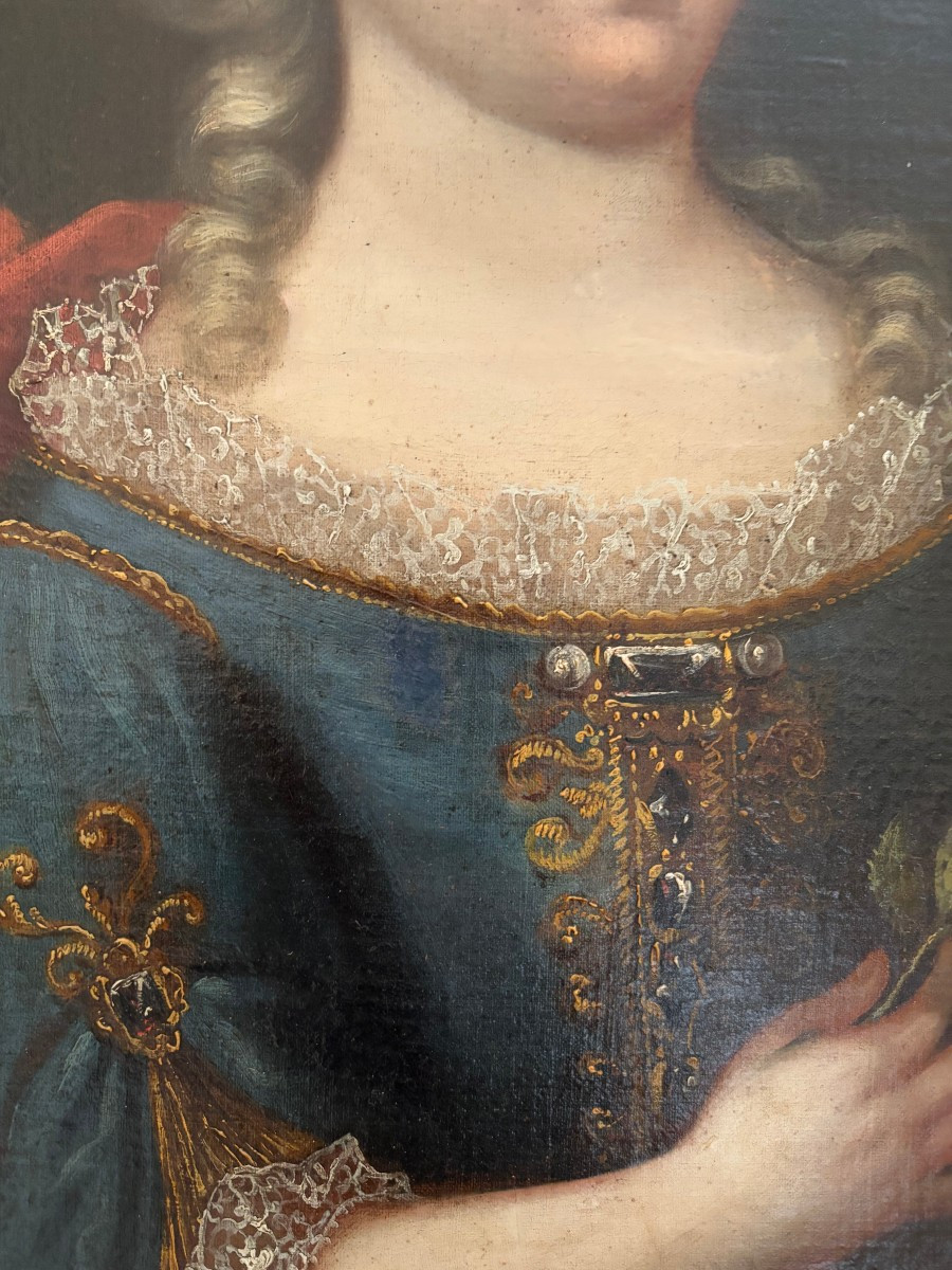 Portrait Of A Woman Hst By Sir Peter Lely 17th Century-photo-4