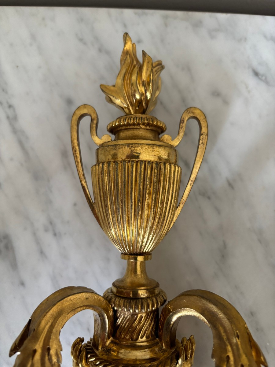 Paire d'Appliques au putto d'époque  Louis XVI-photo-4