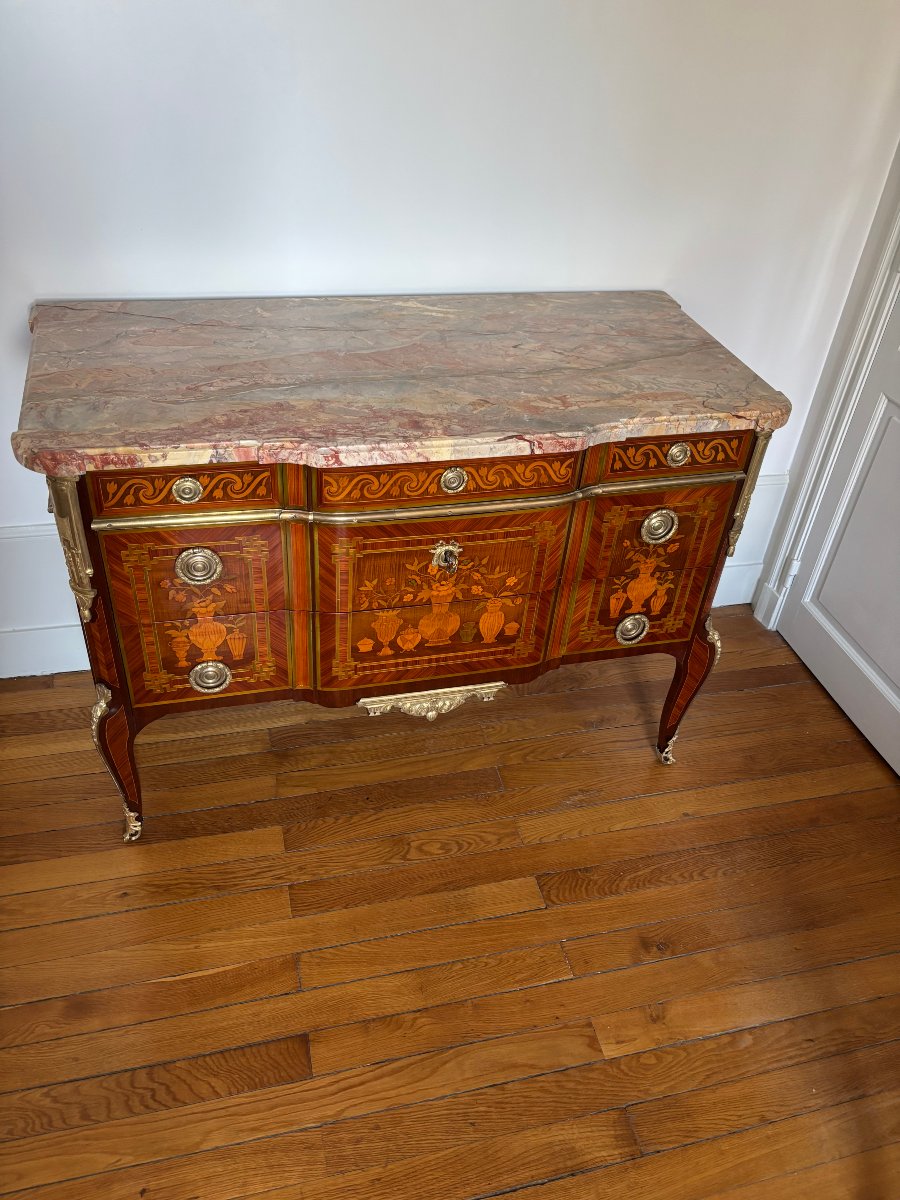 Antique Chest Of Drawers From The Louis XV–louis XVI Transition Period, Attributed To Topino-photo-2