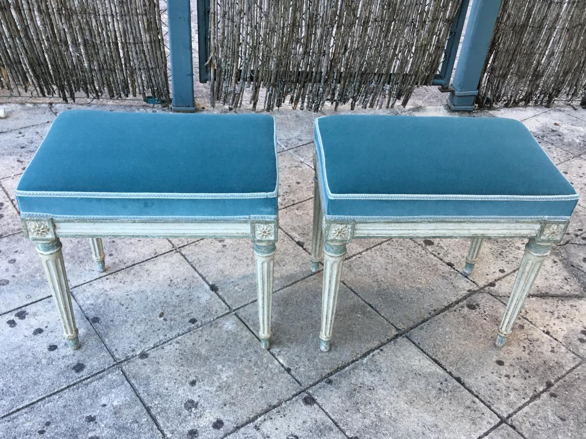 Pair Of Louis XVI Period Stools