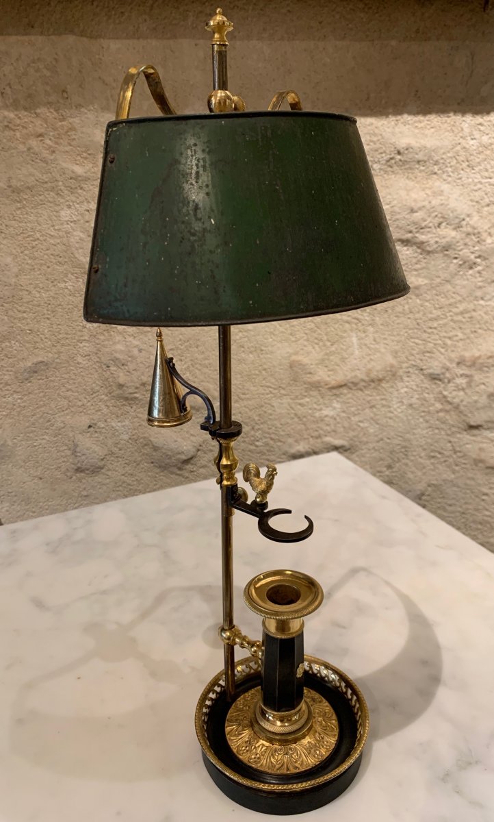Lampe Bouillotte Au Coq d'époque fin XVIIIème siècle