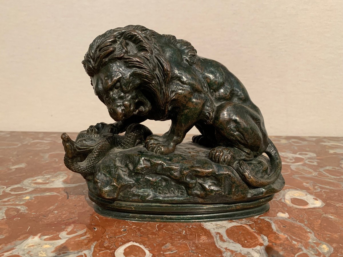 Lion With A Snake,  Alfred Barye-photo-4