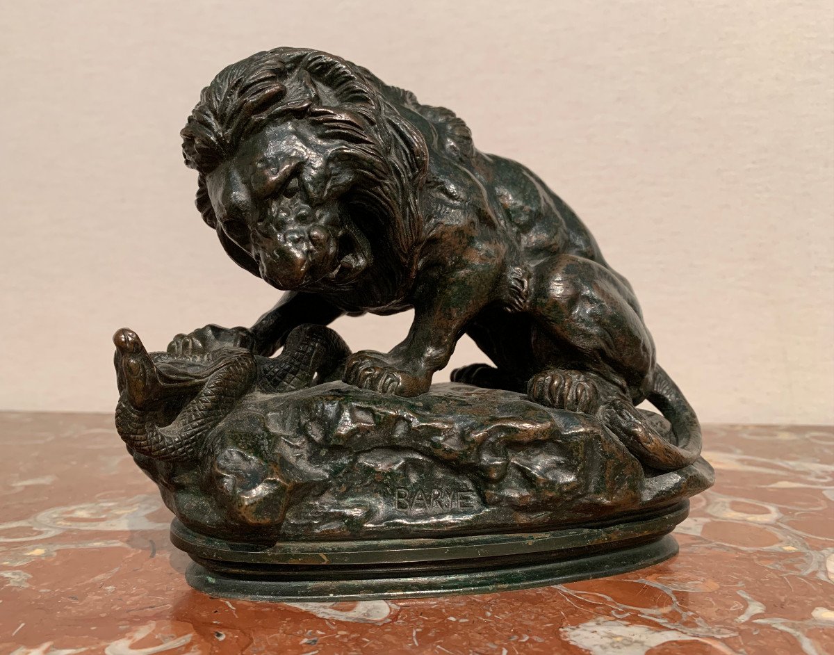 Lion With A Snake,  Alfred Barye