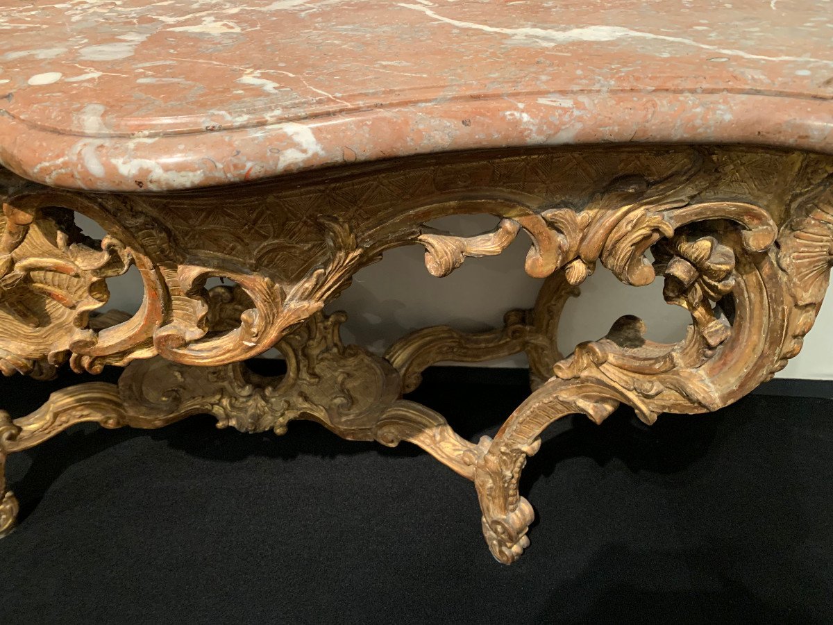 Grande console d'époque Louis XV-photo-8