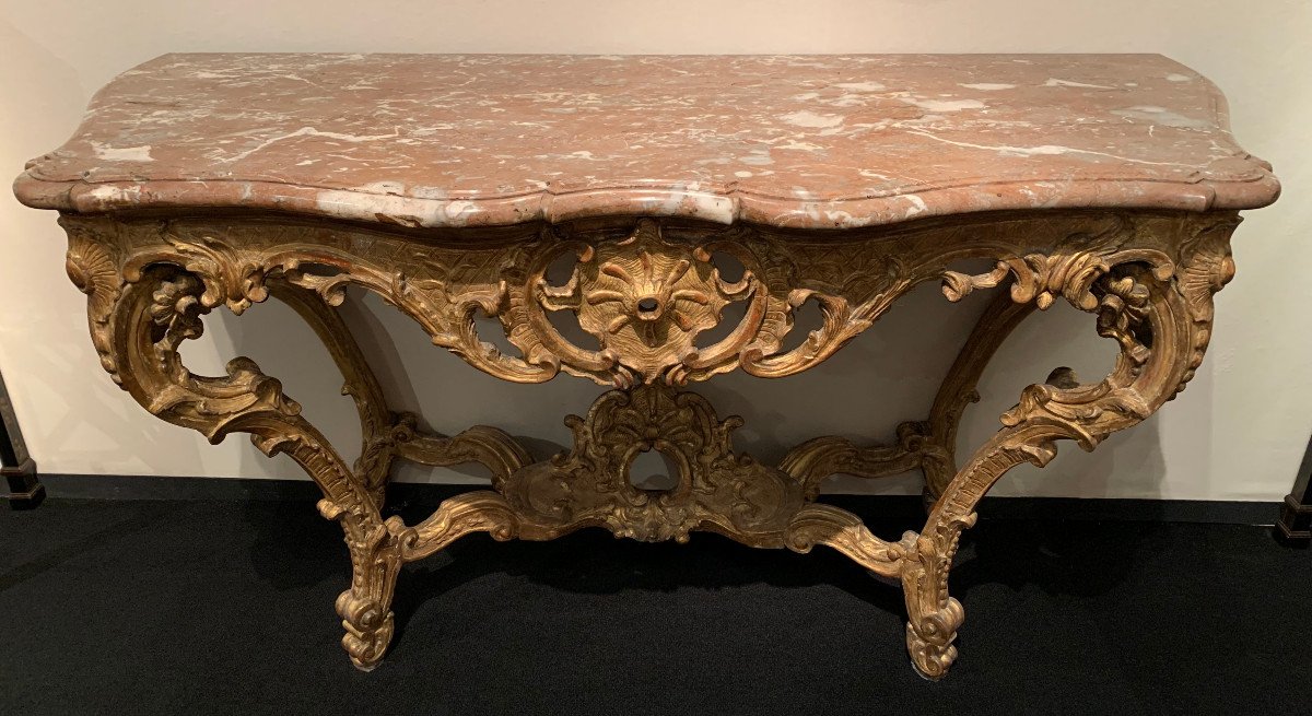 Grande console d'époque Louis XV