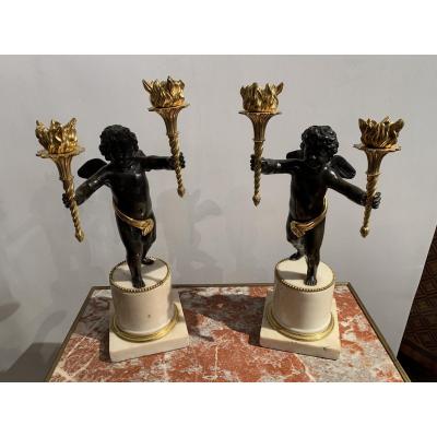 Pair Of Winged Putti