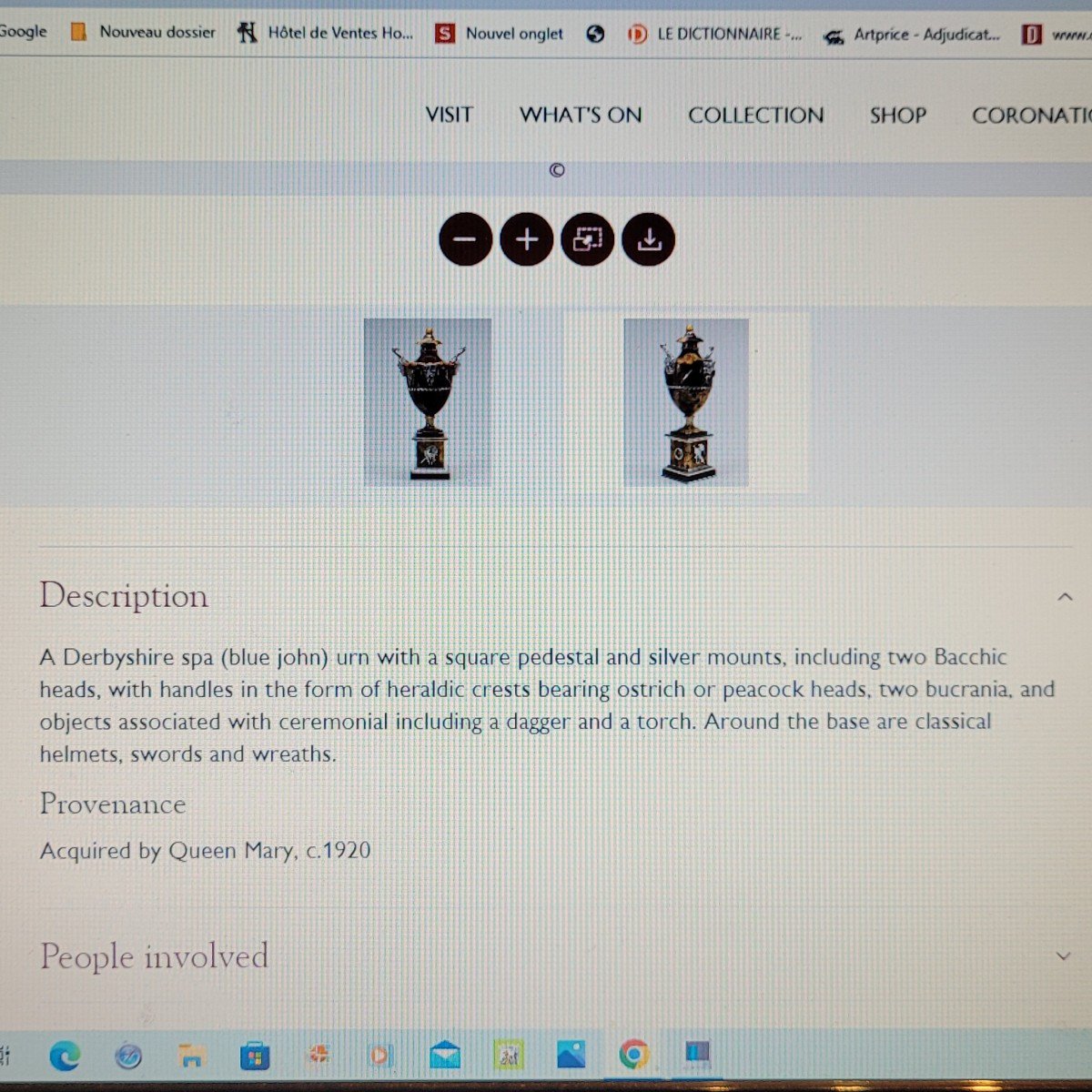 Paire De Pots à Feu En "Blue John", Monture Argent. Fin XVIIIème Siècle.-photo-7