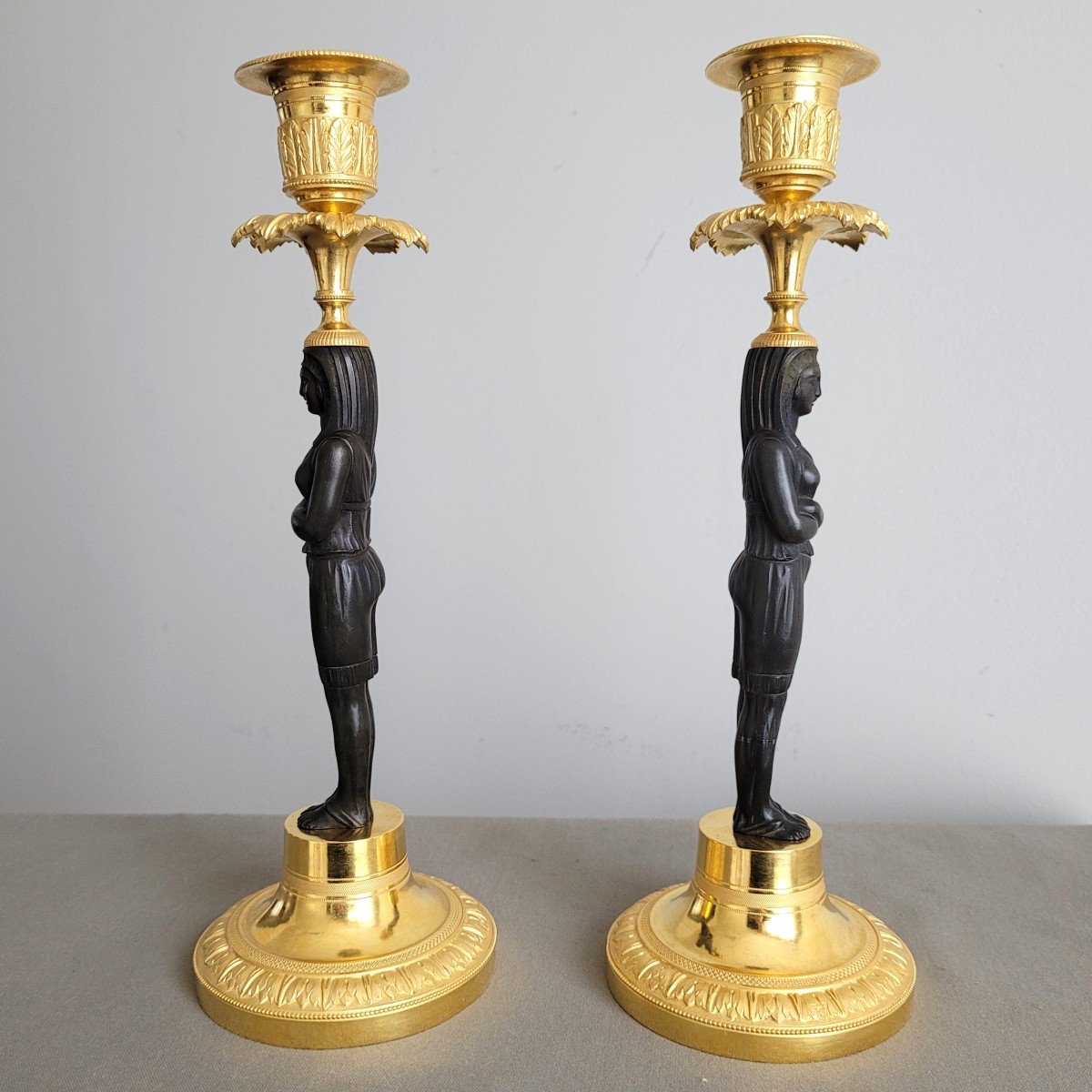 Pair Of Torches Return From Egypt, Circa 1800.-photo-4