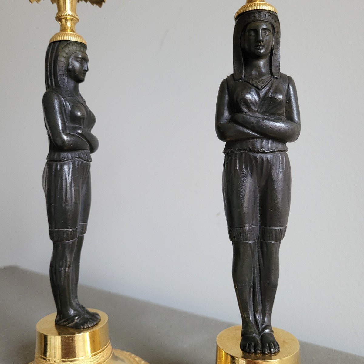 Pair Of Torches Return From Egypt, Circa 1800.-photo-6