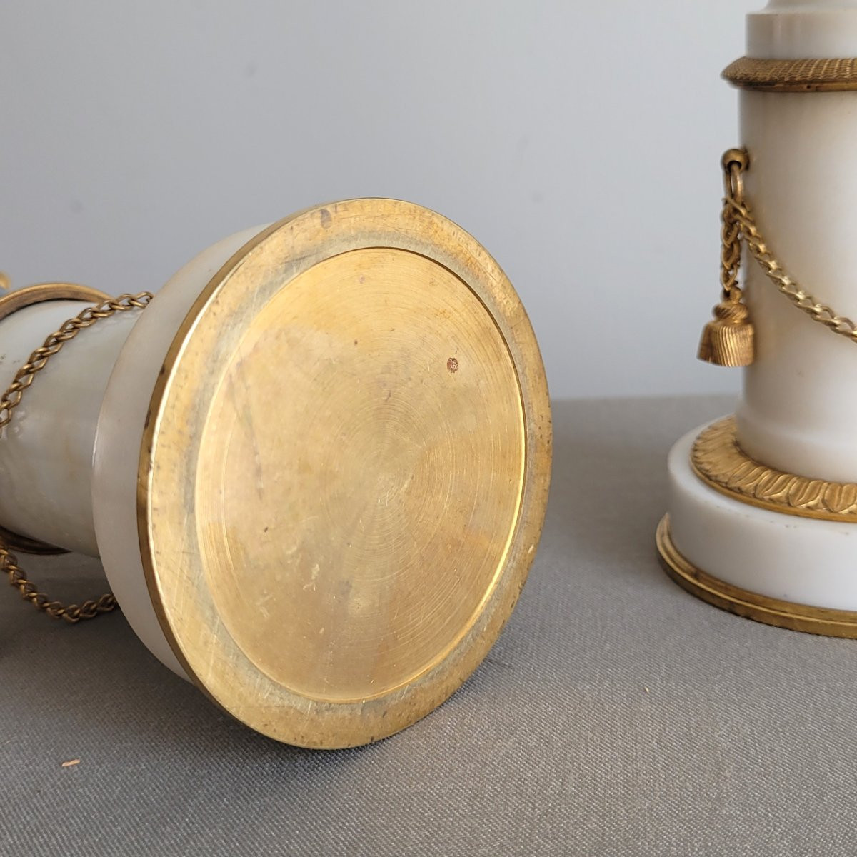 Paire de Cassolettes de Style Louis XVI, XIXème Siècle.-photo-8