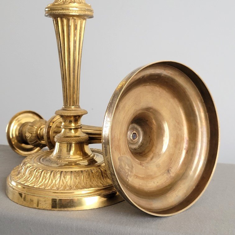 Pair Of Louis XVI Period Candlesticks.-photo-2