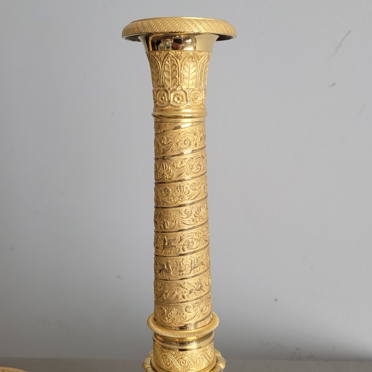 Pair Of Empire Period Flambeaux.-photo-4