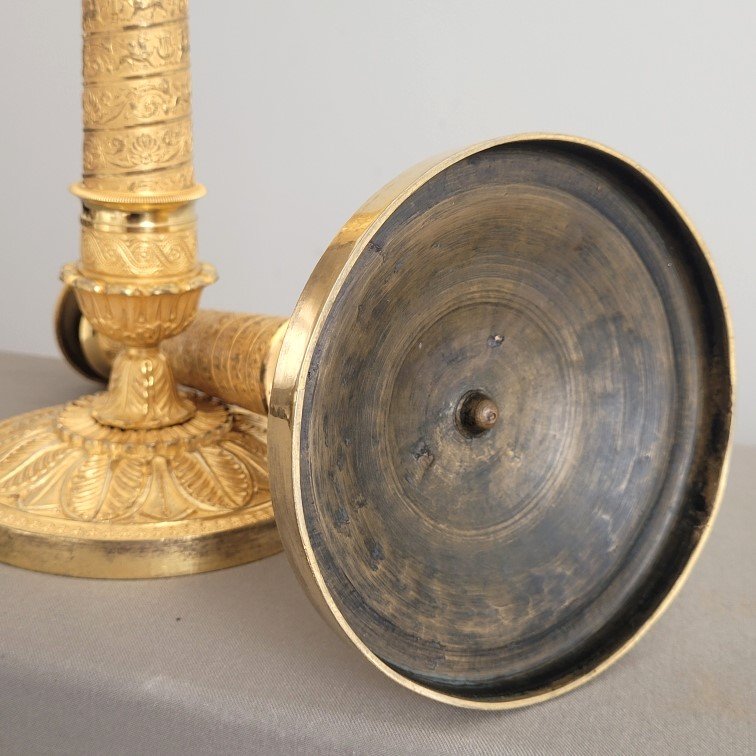 Pair Of Empire Period Flambeaux.-photo-3