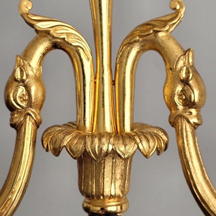 Paire de Candélabres d'Epoque Empire.-photo-4