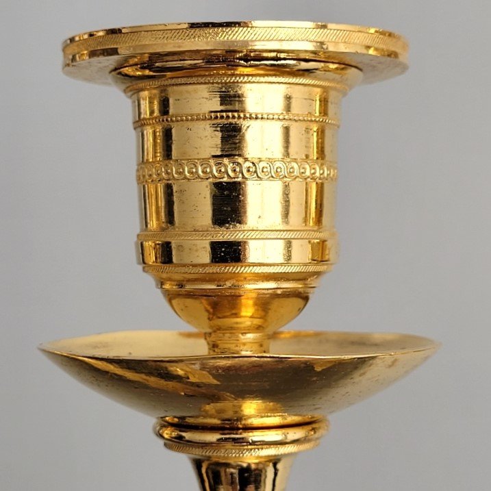 Paire de Candélabres d'Epoque Empire.-photo-5