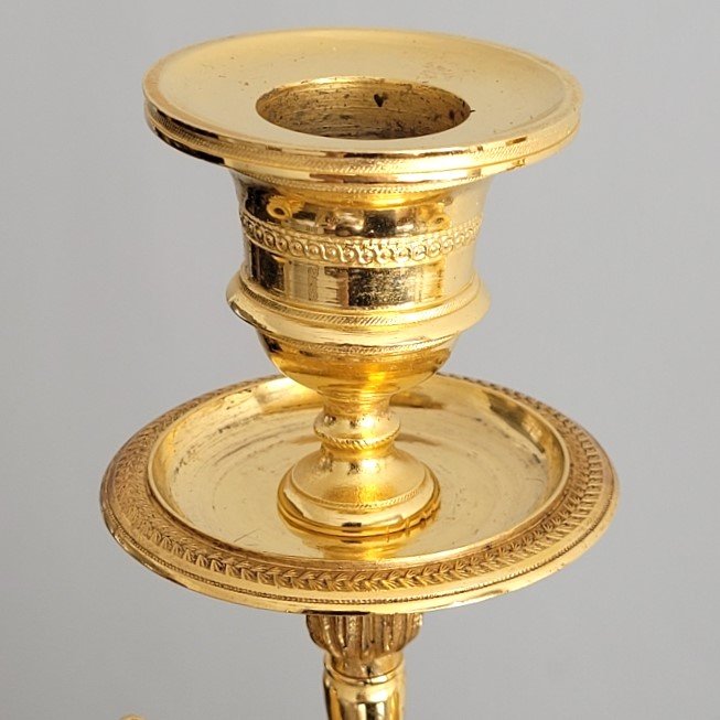 Paire de Candélabres d'Epoque Empire.-photo-6