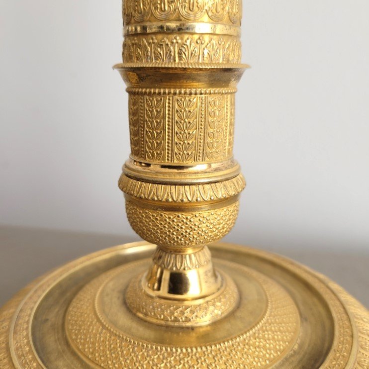 Paire de Flambeaux d'Epoque Empire.-photo-3