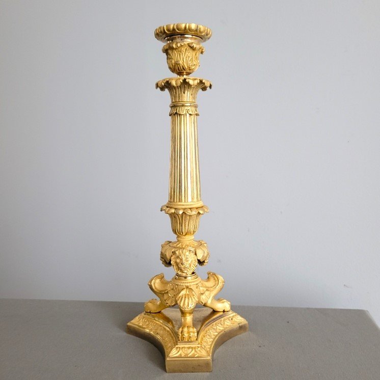 Bougeoir d'Epoque Restauration. Vers 1825.