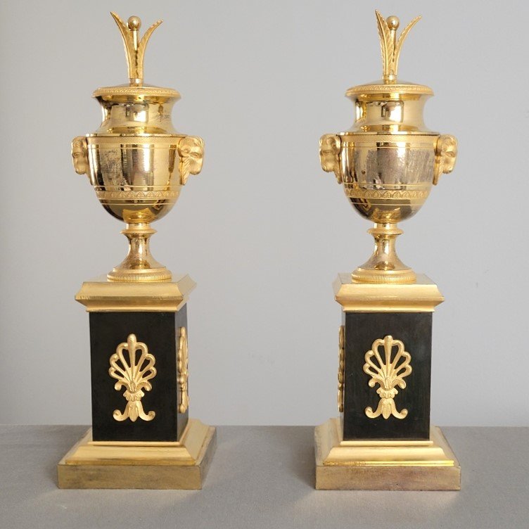 Pair Of Reversible Consulat Period Cassolette.-photo-2