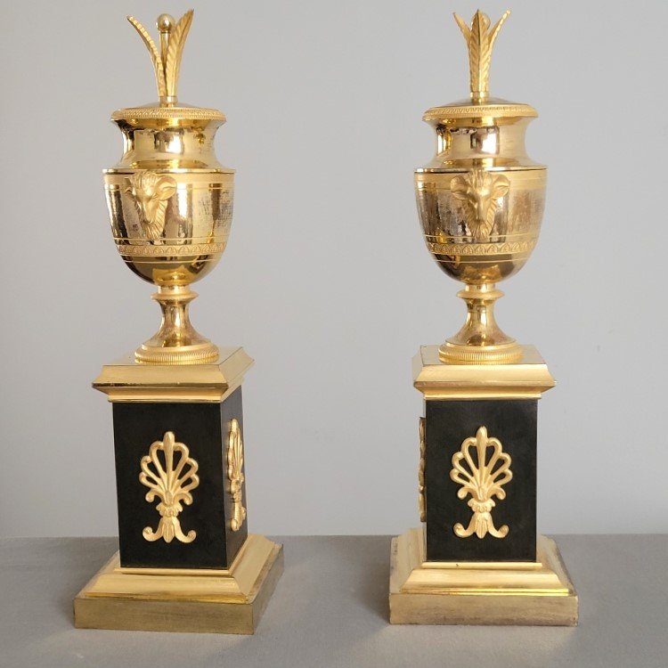 Pair Of Reversible Consulat Period Cassolette.-photo-3