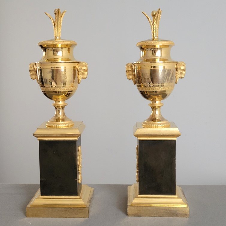 Pair Of Reversible Consulat Period Cassolette.-photo-4