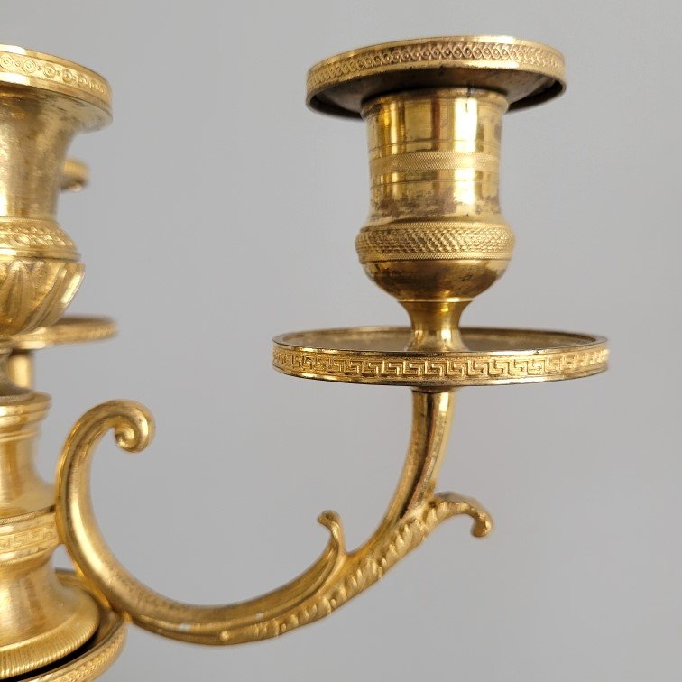 Pair Of Candelabras Attributed To André-antoine Ravrio. Circa 1805.-photo-4
