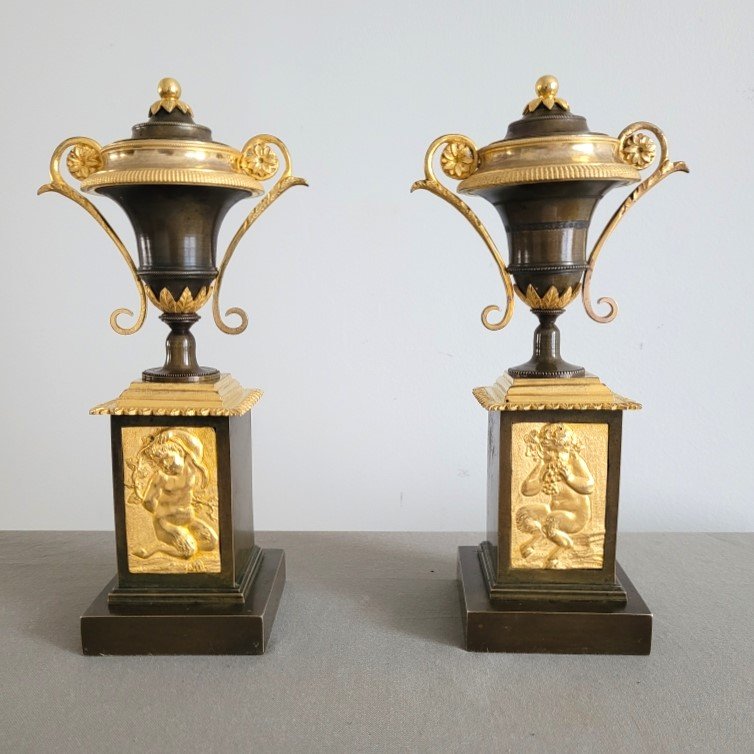 Pair Of Directoire-style Cassolettes, Late 18th Century.-photo-2