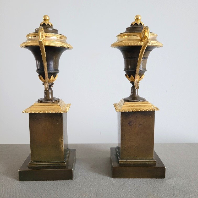 Pair Of Directoire-style Cassolettes, Late 18th Century.-photo-1
