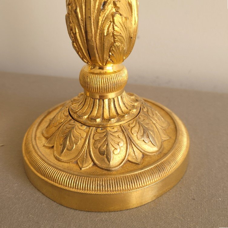 Paire de Flambeaux d'Epoque Restauration.-photo-2
