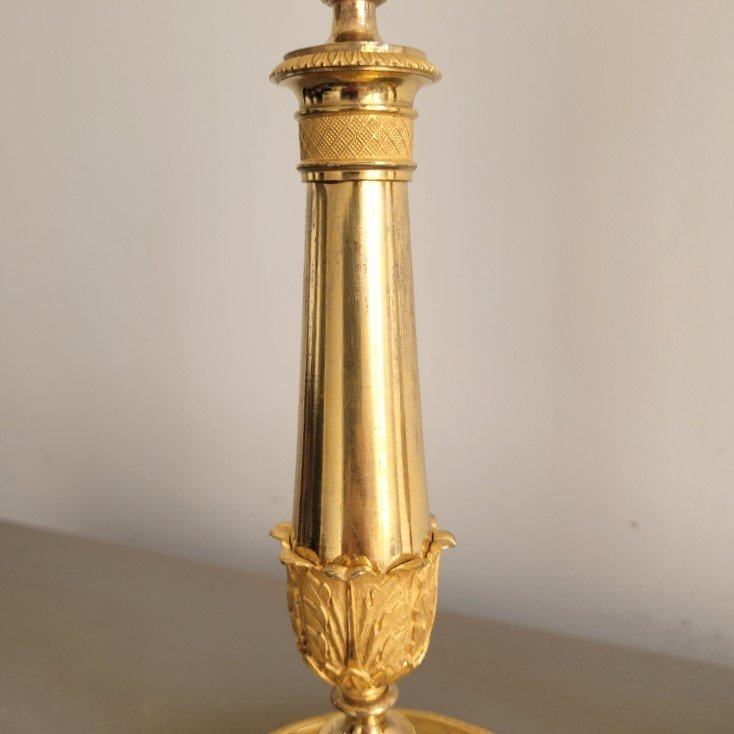 Paire de Flambeaux d'Epoque Empire.-photo-4