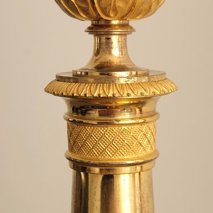 Paire de Flambeaux d'Epoque Empire.-photo-1