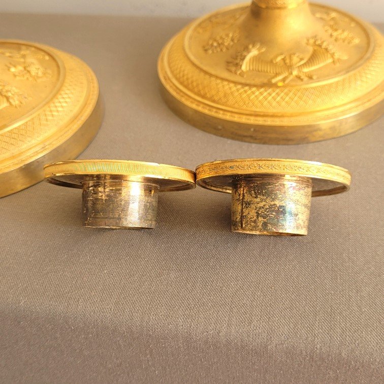 Paire de Flambeaux d'Epoque Empire.-photo-3