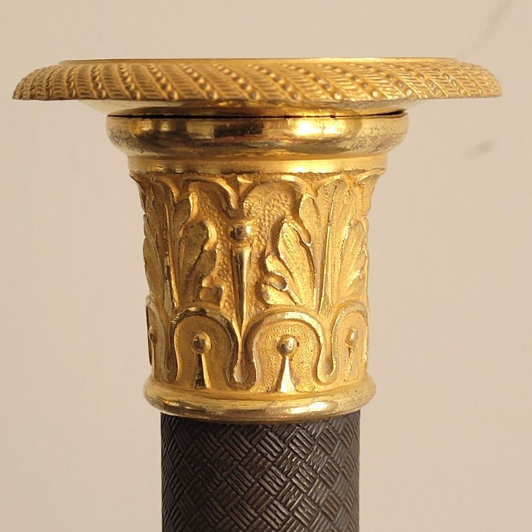 Pair Of Candlesticks With Two Patinas, Circa 1815–1820-photo-1