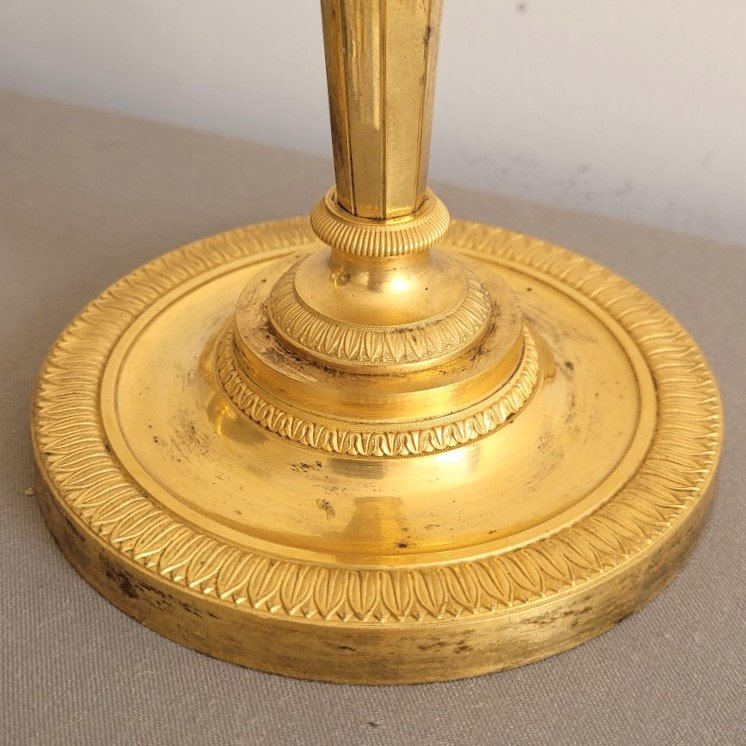 Paire de Flambeaux d' Epoque Empire, Modèle du Palais de Compiègne. -photo-2