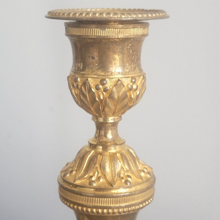 Pair Of Louis XVI-era Candlesticks.-photo-1