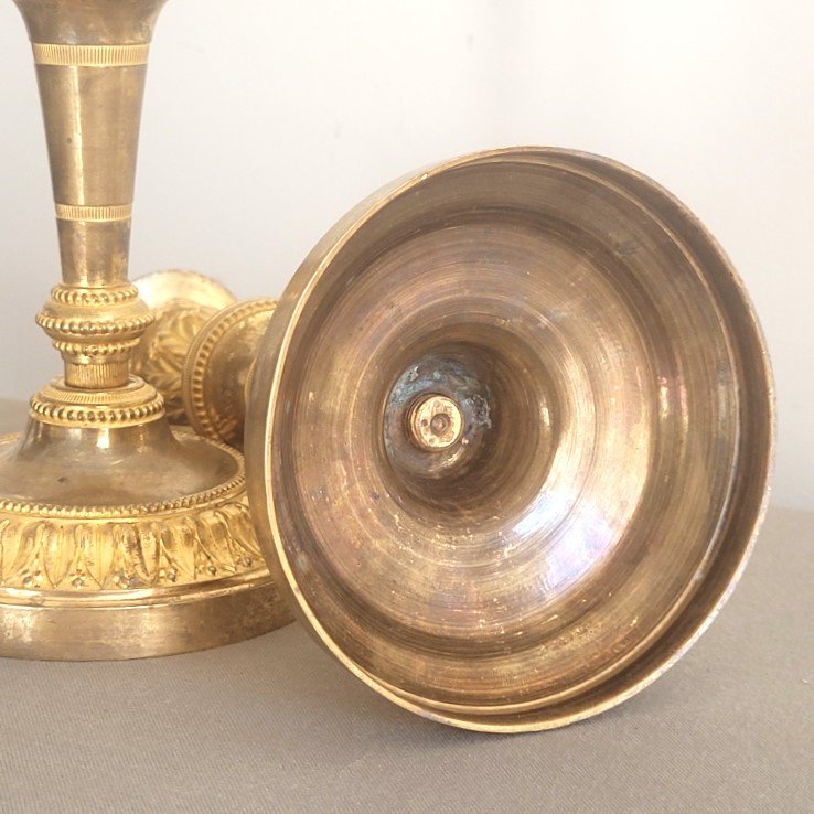 Pair Of Louis XVI-era Candlesticks.-photo-3