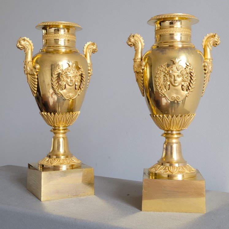 Pair Of Etruscan-style Vases From The Empire Period.