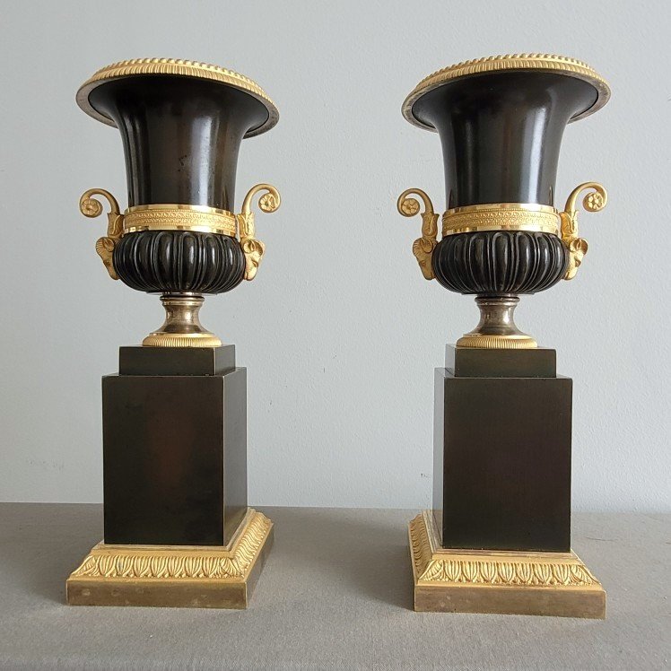 Pair Of Neoclassical Vases From The Restoration Period, Circa 1820.-photo-4